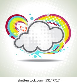 vector colorful cloud abstract artistic design