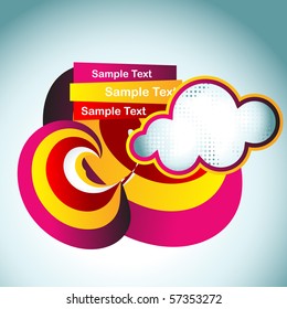 vector colorful cloud abstract artistic design