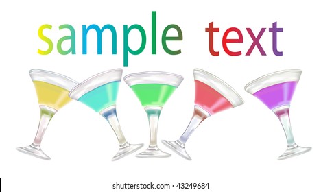 vector colorful cocktail