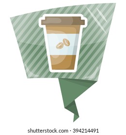 Vector colorful coffee cup icon