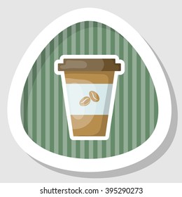 Vector colorful coffee cup icon
