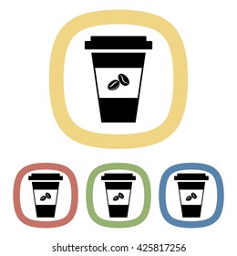 Vector colorful coffee cup icon