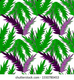 Vector colorful collage contemporary natural seamless pattern. Modern abstract shapes, hand drawn textures, tropical leaves and plants. Vector pattern with exotic abstract flowers for any purposes