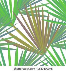 Vector colorful collage contemporary natural seamless pattern. Modern abstract shapes, hand drawn textures, tropical leaves. Vector pattern with exotic abstract leaves for any purposes