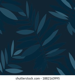 Vector colorful collage contemporary natural seamless pattern. Modern abstract shapes, hand drawn textures, tropical leaves. Vector pattern with exotic abstract leaves for any purposes