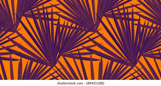 Vector colorful collage contemporary natural seamless pattern. Modern abstract shapes, hand drawn textures, tropical leaves. Vector pattern with exotic abstract leaves for any purposes