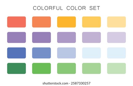 Vector Colorful Color Set Collection