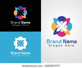 Vector Colorful Company website logo collection