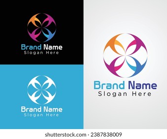 Vector Colorful Company website logo collection