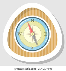 Vector colorful compass icon