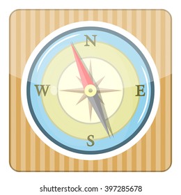 Vector colorful compass icon