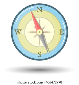 Vector colorful compass icon