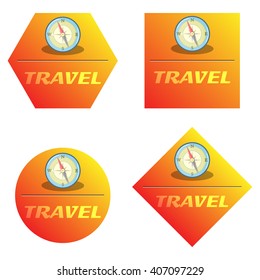 Vector colorful compass icon