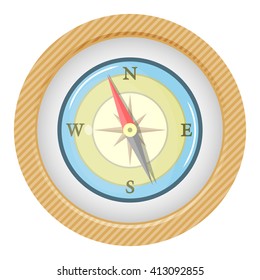 Vector colorful compass icon