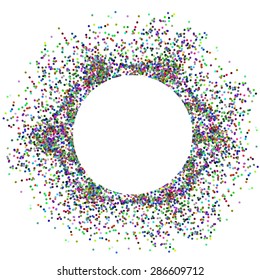 Vector Colorful Confetti Banner Isolated on White Background