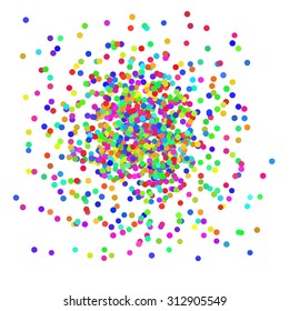 Vector Colorful Confetti Isolated on White Background. Confetti Background