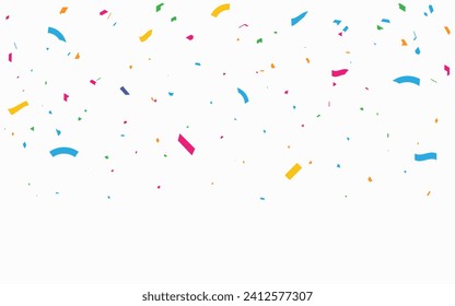 Vector colorful confetti on the transparent background, birthday, party, holiday, Celebration, confetti, decoration, luxury, symbol, congrats, vector