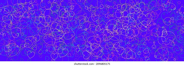 Vector Colorful Confetti Red Blue Style. Transparent Neon Bright Party Purple Simple Romantic Pic. Love Rainbow White Pink Hearts Art Illustration. Multicolor Green Violet Ornamental Fabrics.