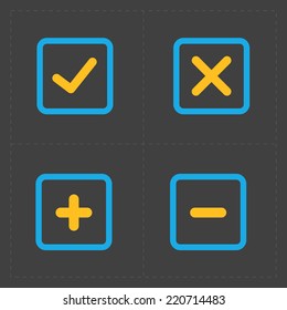 Vector colorful confirm icons set