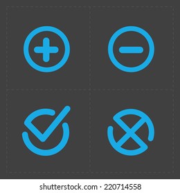 Vector colorful confirm icons set