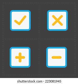 Vector colorful confirm icons set