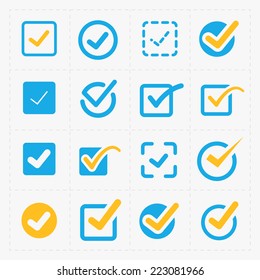 Vector colorful confirm icons set