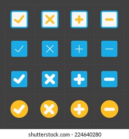 Vector colorful confirm icons set