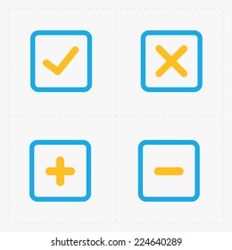 Vector colorful confirm icons set