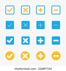 Vector colorful confirm icons set