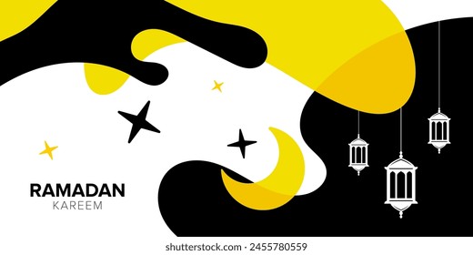Vector colorido diseño de fondo contemporáneo para la colección de Plantilla de ramadán