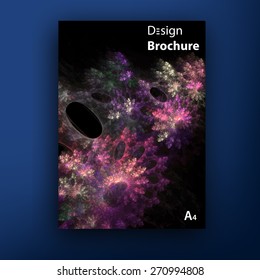 Vector colorful coral shell brochure - booklet cover design templates collection  A4 size.