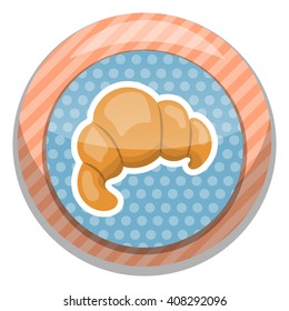 Vector colorful croissant icon