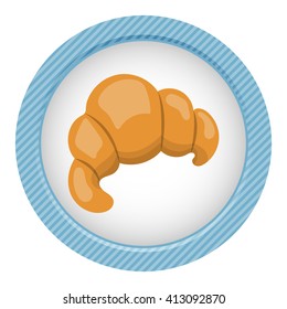 Vector colorful croissant icon
