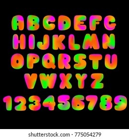 Cute Bright Ethno Alphabet Numbers Stock Vector (Royalty Free ...