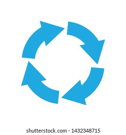 vector colorful cycle arrow. Reload and rotation loop sign.