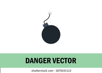 Vector of Colorful danger icon. Isolated on white background. For designer.