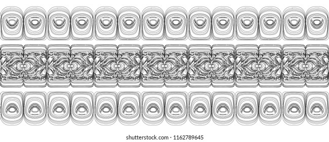 Vector Colorful Decorative  Border Pattern. A hand-drawn image for insertion into a document, a website, a presentation, etc.