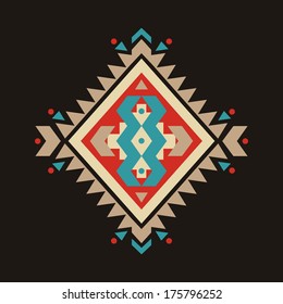 Vector Colorful Decorative Ethnic Pattern Stock Vector (Royalty Free ...