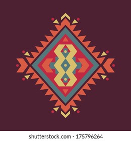 Vector colorful decorative ethnic pattern