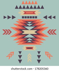 Vector colorful decorative ethnic pattern