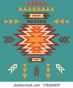 Vector colorful decorative ethnic pattern