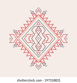 Vector colorful decorative ethnic pattern