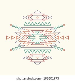 Vector colorful decorative ethnic pattern