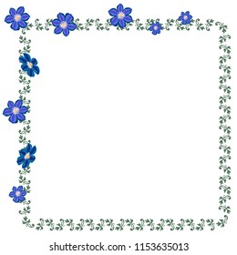 Vector Colorful Decorative Frame. A hand-drawn image for insertion into a document, a website, a presentation, etc.