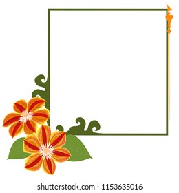 Vector Colorful Decorative Frame. A hand-drawn image for insertion into a document, a website, a presentation, etc.