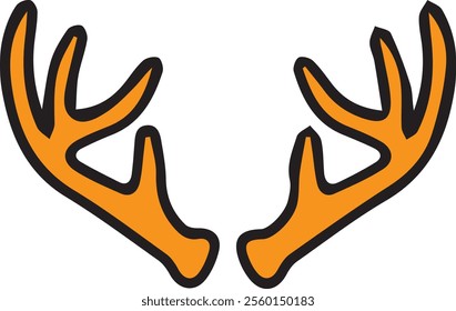  vector colorful deer silhouette drawings