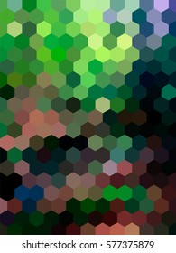 Vector colorful defocused hexagon woods landscape background 