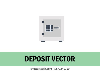Vector del icono de depósito colorido. Aislado sobre fondo blanco. Para el diseñador.
