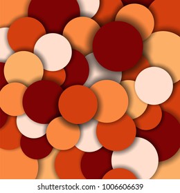 vector colorful design background Eps10. Colorful paper circle banner with drop shadows