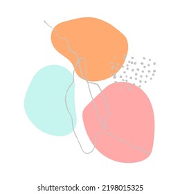 Elemento de diseño de color vectorial, patrón de doodle abstracto aislado en fondo blanco